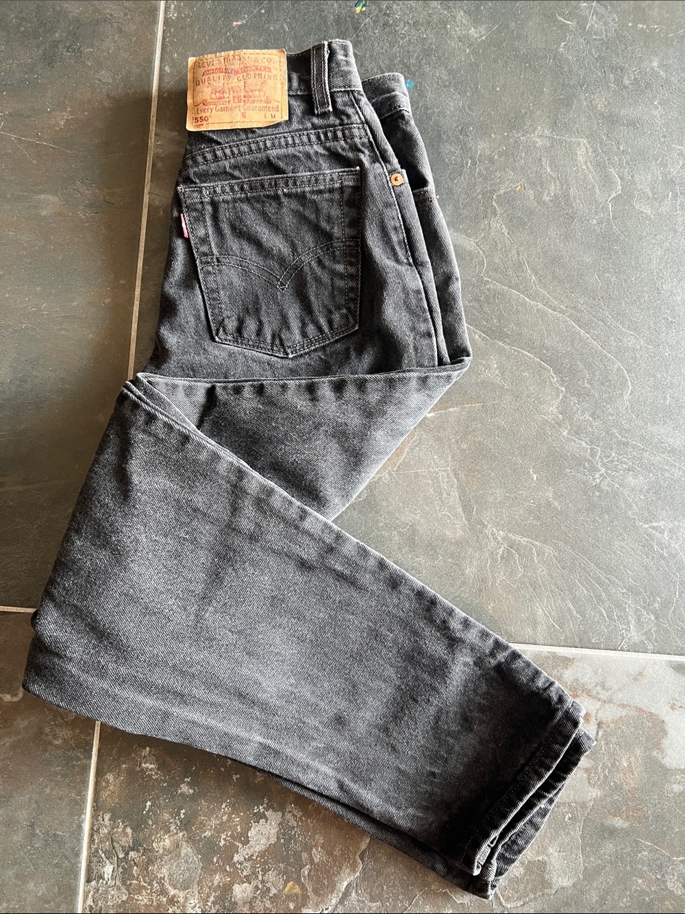 Levi's women’s 550 Washed Black Straight Jeans